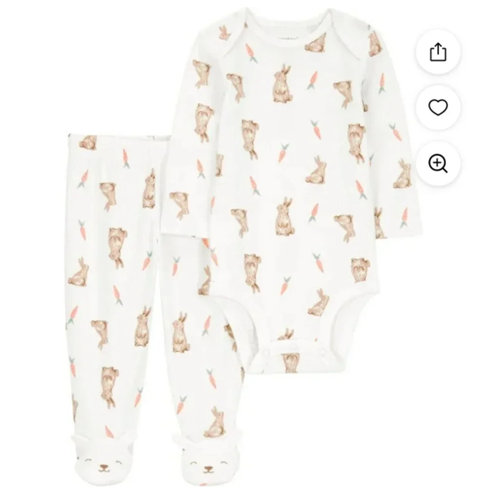 Carter's Child of Mine Baby Unisex Easter Footed Outfit Set